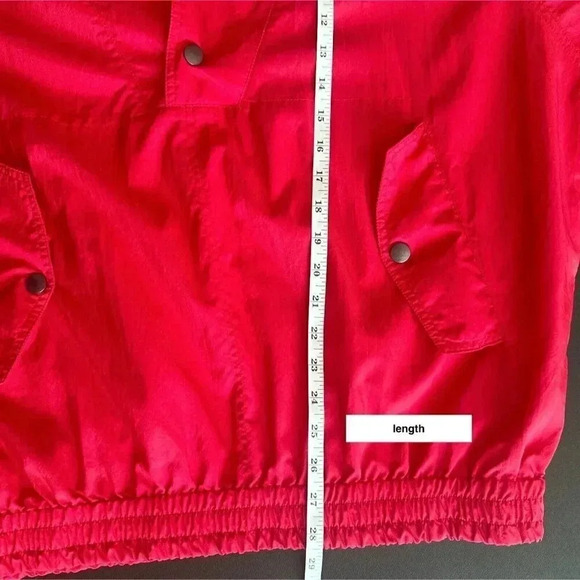 Vintage 80s Kaelin Ski Wear Windbreaker Mens Large Red Pullover Casual Jacket - Picture 12 of 15